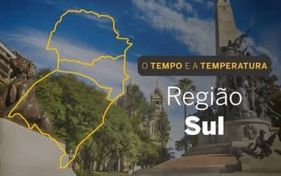 PREVISÃO DO TEMPO: Muitas nuvens e poucas chuvas na Região Sul nesta terça-feira (25)