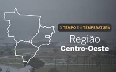 PREVISÃO DO TEMPO: Quinta-feira (1°) no Centro-Oeste com pancadas de chuva