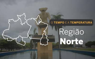 O TEMPO E A TEMPERATURA: chuvas continuam em grande parte do Norte nesta quinta-feira (14)