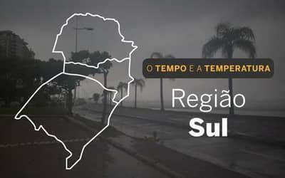 O TEMPO E A TEMPERATURA: domingo (17) chuvoso no Sul
