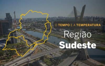O TEMPO E A TEMPERATURA: segunda-feira (11) chuvosa no Sudeste